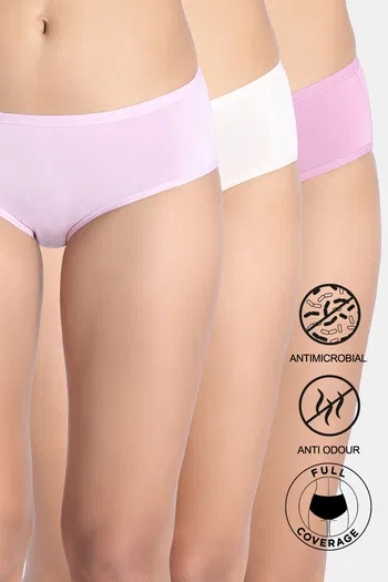 Buy Zivame Low Rise Full Coverage Hipster Panty (Pack of 3) - Multicolor